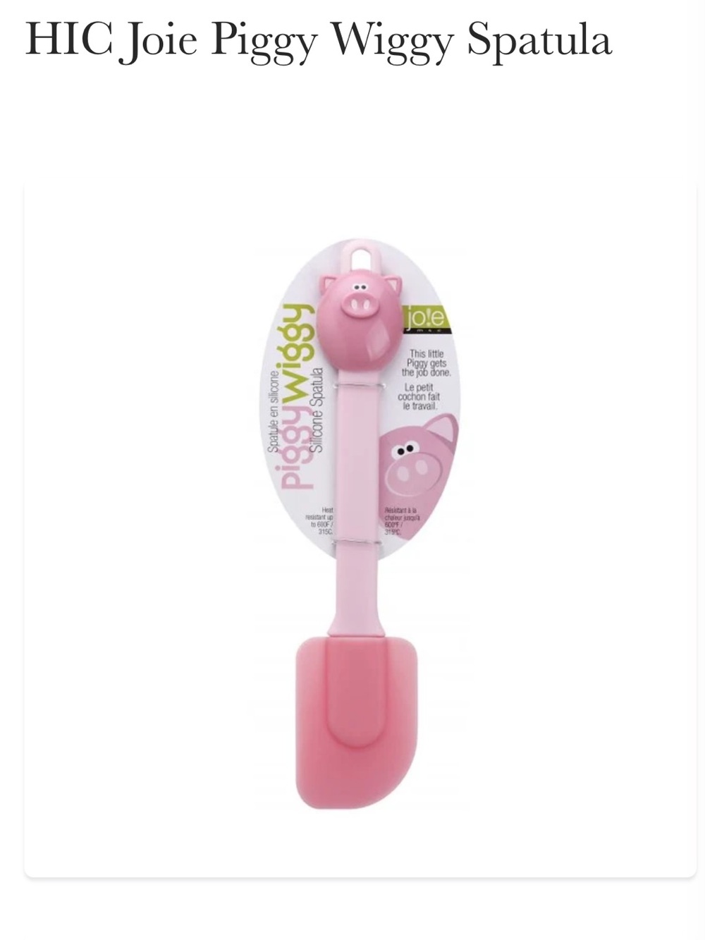 New Joie Piggy Wiggy Silicone Spatula